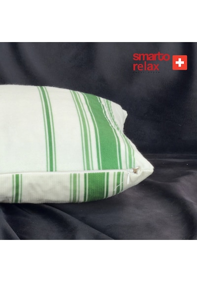 Smarto Relax Içi Dolgulu Kırlent 45x45 Cm Kare Salon & Berjer Kırlenti - Smr-kır-019 Beyaz - Yeşil