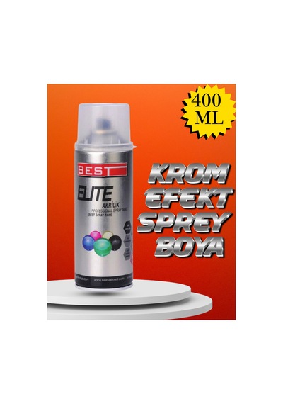 Elite Efekt Sprey Boya 400 Ml - Parlak Krom Kaplama - Metalik Görünümlü Dekoratif Sprey - Krom Sprey Boya Nikelaj Boya Krom Efekt Krom Efekt Elite Efekt Sprey Boya 400 Ml - Parlak Krom Kaplama - Metalik Görünümlü Dekoratif Sprey - Krom Sprey Boya Nikelaj Boya Krom Efekt Krom Efekt