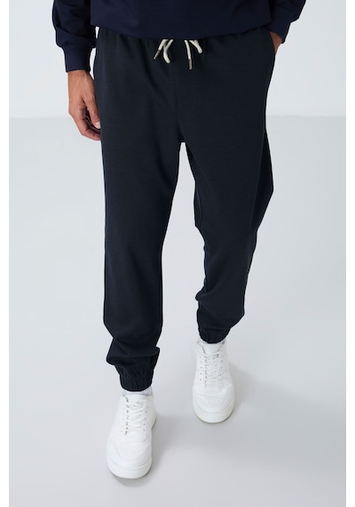 Tommy Life İndigo Yüzeyi Dokulu Standart Fit Erkek Eşofman Alt - 82156 İndigo