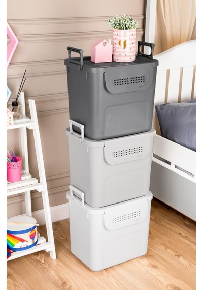 Geseus Motek Mybox 1x30 Litre Kulplu Çok Amaçlı Organizer Saklama Kutusu-mt-35 001