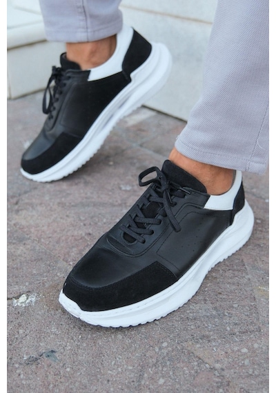 Mubiano Hakiki Deri Mbkry028-s Erkek Siyah Sneaker & Spor Ayakkabı Siyah
