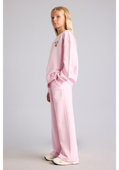 Defacto Beli Bağcıklı Wide Leg Eşofman Altı Kız Çocuk I4344a826aupn47 Pembe-pn47
