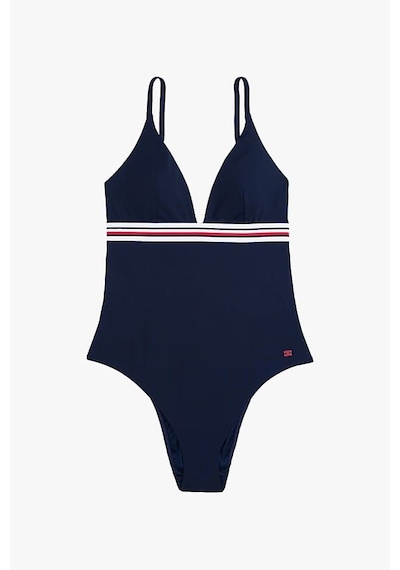 Tommy Hilfiger Kadın Th Global Stripe Derin Yaka Tek Parça Mayo - Lacivert Dark Night Navy Tommy Hilfiger Kadın Th Global Stripe Derin Yaka Tek Parça Mayo - Lacivert Dark Night Navy