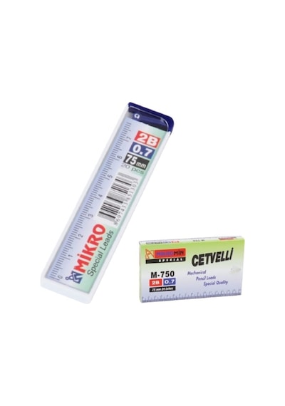 Min Kalem Ucu 0.7 Uc 2B Dereceli Cetvelli - 24'lü Paket