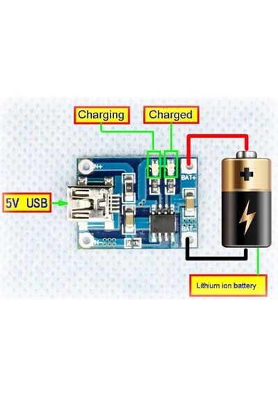 Lityum Pil 18650 Şarj Devresi TP4056 1A Li-Ion Mini Usb Soket Yen Lityum Pil 18650 Şarj Devresi TP4056 1A Li-Ion Mini Usb Soket Yen
