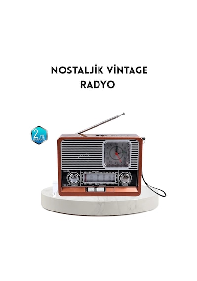 Dekoratif Vintage Radyo - Klasik Görünüm, Modern Fonksiyon Ve Uzun Ömürlü Kullanım