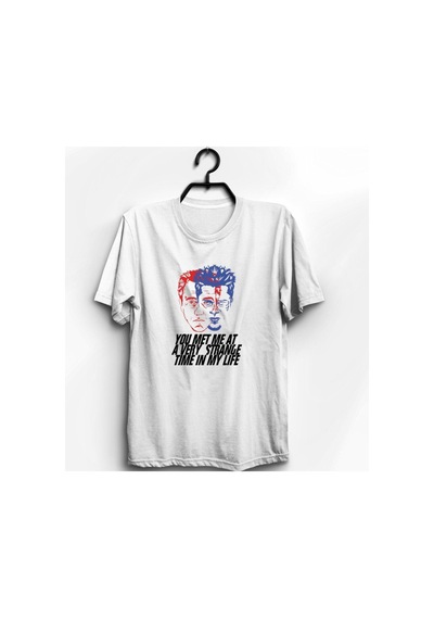 Stoned&Fame Tyler Durden Film Baskılı Unisex %100 Pamuk Beyaz T-shirt Beyaz