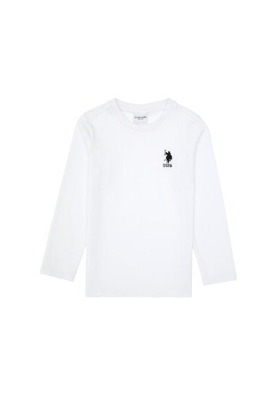 U.S. Polo Assn. Erkek Çocuk Beyaz Basic Bisiklet Yaka Sweatshirt 50314002-VR013 U.S. Polo Assn. Erkek Çocuk Beyaz Basic Bisiklet Yaka Sweatshirt 50314002-VR013
