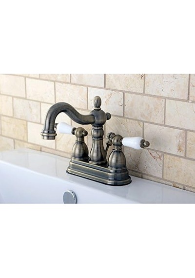 İki Kulplu Centerset Toilette Musluk Pirinç Vintage Finish