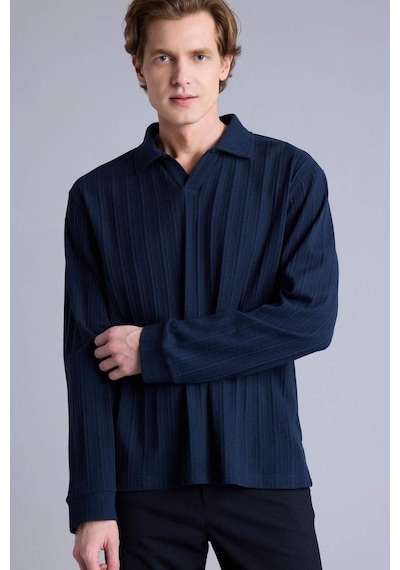 Defacto Regular Fıt Sweatshirt H3317ax26spnv82 Lacivert-nv82