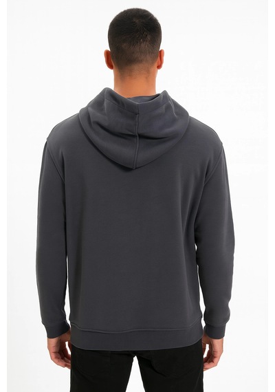 Sanfords Kordonsuz Hoodıe Erkek Kapüşonlu Sweatshirt Füme