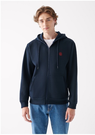 Mavi - Fermuarlı Lacivert Sweatshirt 066979-70490 Lacivert