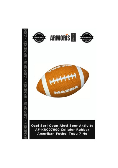 Özel Seri Oyun Aleti Spor Aktivite Af-krc07000 Celluler Rubber Amerikan Futbol Topu 7 No Çok Renkli
