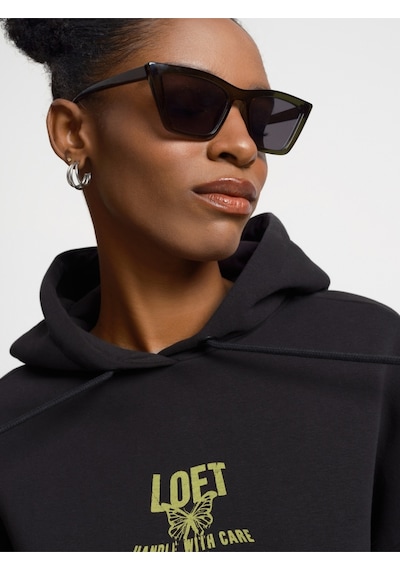 Oversize Kadın Sweatshirt Siyah