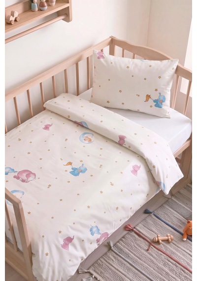 Sleep Time %100 Pamuklu Bebek Nevresim Seti Çok Renkli