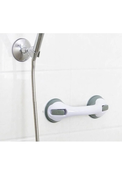 Banyo Tutacağı Vantuzlu Güvenlik  Mutfak Düşme Kayma Önleyici Beyaz - Gri