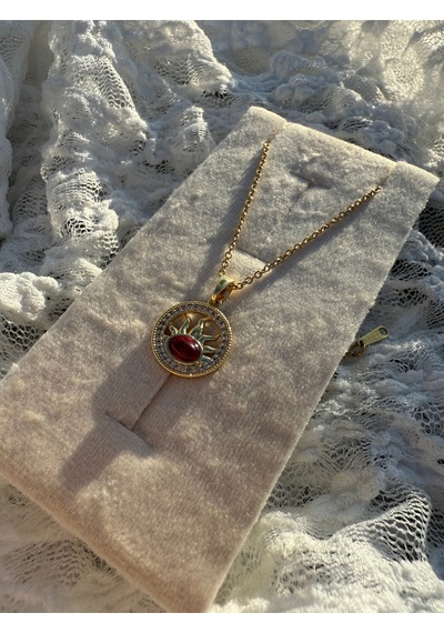 Sun Flame Ruby Pendant Çok Renkli