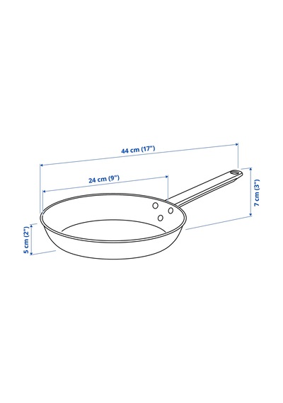 Ikea Guldöring Kızartma Tavası 24 Cm Siyah - Gri
