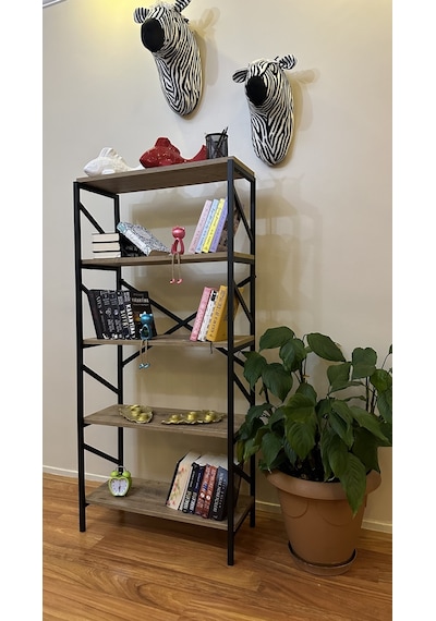 Modern Style Home Metal Kitaplık 5 Raflı Çok Amaçlı Dosya Kitap Rafı Ofis Salon Raf 150 Cm Ceviz Kahverengi Modernk01 Modern Style Home Metal Kitaplık 5 Raflı Çok Amaçlı Dosya Kitap Rafı Ofis Salon Raf 150 Cm Ceviz Kahverengi Modernk01