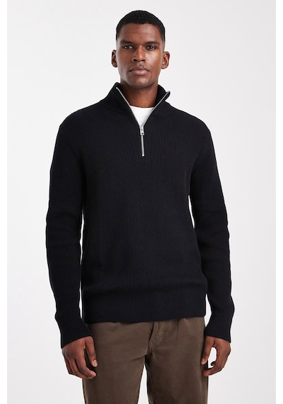Jack & Jones Premium Regular Fit Yarım Femruarlı Dik Yaka Kazak Erkek Kazak 12301708 Siyah Jack & Jones Premium Regular Fit Yarım Femruarlı Dik Yaka Kazak Erkek Kazak 12301708 Siyah