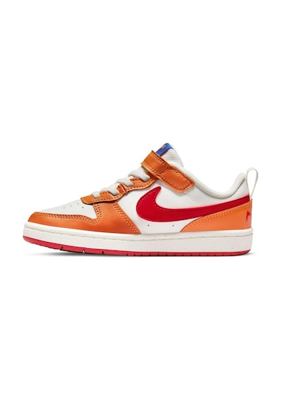 Nike Court Borough Low 2 Leather Sneaker Hakiki Deri Lastik İpli Bantlı Unisex Spor Ayakkabı Turuncu Turuncu
