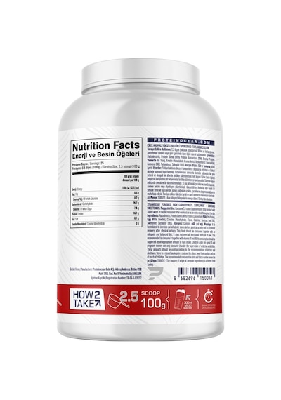 Proteinocean Mass Gainer - Çilek - 2.5kg X 2 Adet