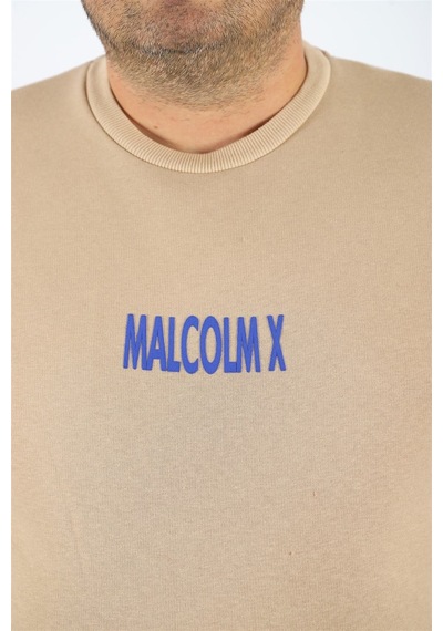 Moc Grande Mocgrande Büyük Beden Erkek Sweat Malcolmx 22735 Bej