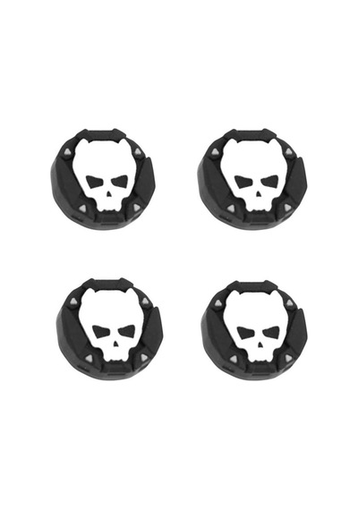 3d Skull Ps5/ps4/ps3/xbox One/one X/one S/series X/series S 3d Analog Silikon Koruyucu -4 Adet Siyah/4
