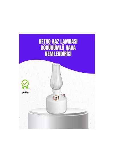 Retro Gaz Lambası Görünümlü Ledli Buhar Püskürtücü Aroma Difüzör - Hs08379154-4806 Renkli
