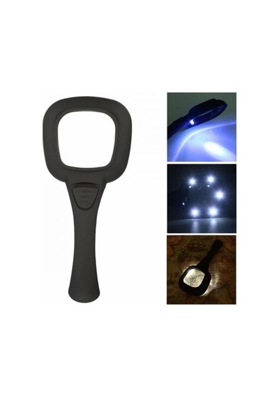 6 Ledli Ve Mor Işıklı Büyüteç 60mm -