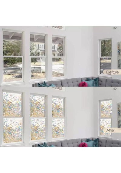 Statik Desenli Cam Folyosu Buzlu Cam Folyo Cam Filmi 3 D. (431361416)