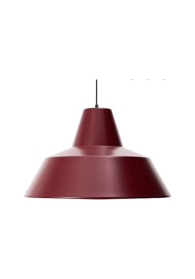 Retro Metal Sarkıt Avize Rustik Tekli Sarkıt Bordo İçi Beyaz Cafe Mutfak Aydınlatma 30 Cm