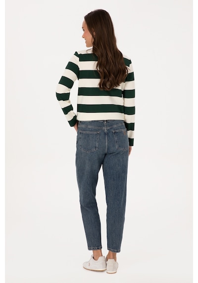 U.S. Polo Assn. Kadın Yeşil Mom High Waist Fit Jean Pantolon 50308815-DN0030