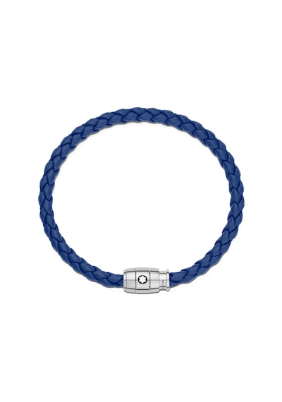 Montblanc Steel 3 Rings Closing Mavi Bileklik 130898 Mavi
