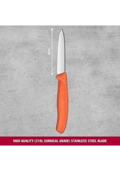 Victorinox 6.7609.c1 Swiss Classic 8cm Düz Soyma Bıçağı, Turuncu Diğer