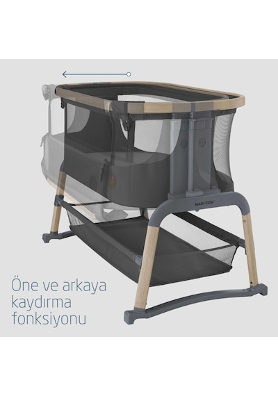 Maxi-Cosi Maxi Cosi Iora Air Sallanabilen Ahşap Görünümlü Anne Yanı Beşik Beyond Graphite