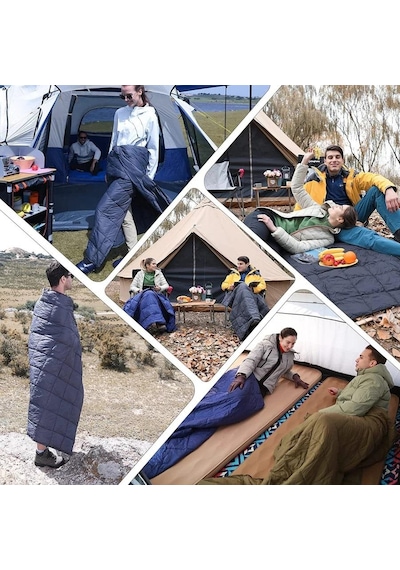 Kingcamp Smart 540 Giyilebilir Panço Kamp Battaniyesi Siyah