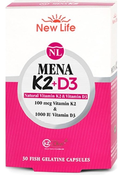 New Life Mena K2 + D3 Kapsül 30 Luk