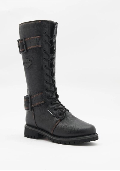 Harley Davidson Belhaven Waterproof Black Kadın Çizme Siyah