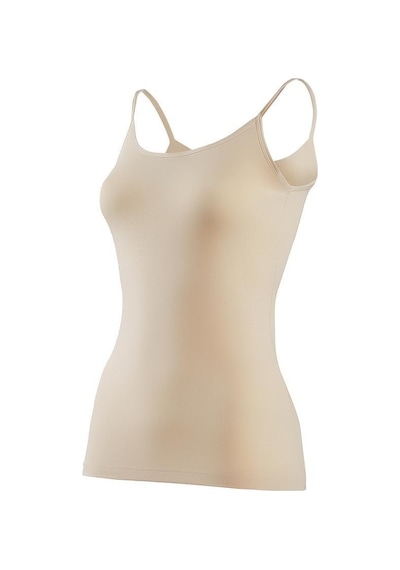 6 Adet Yıldız Bayan Likralı Biyeli İp Askılı Atlet Ten 2172