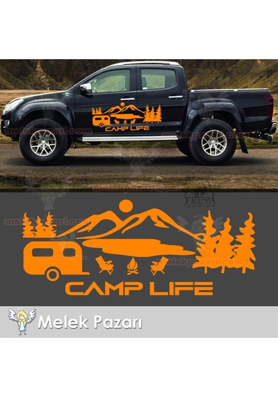 Yazı Tercihli, Camp Life Karavan Off Road Oto Sticker Yazı Tercihli, Camp Life Karavan Off Road Oto Sticker