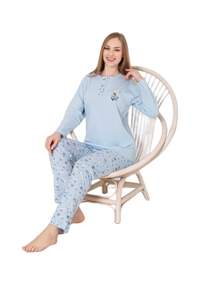 Abbas Erdem Erdem Pijama Takımı Dfn002 Mavi