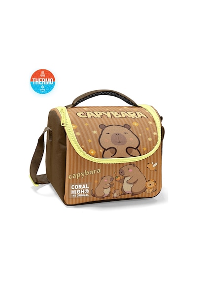Coral High Kids Kapibara Desenli Thermo Beslenme Çantası 11799 Kahverengi