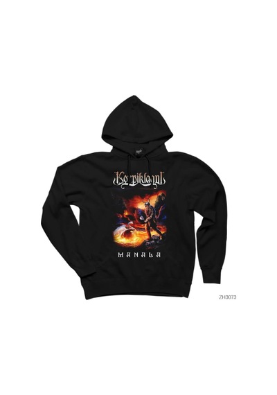 Korpikland Manala Siyah Kapşonlu Sweatshirt Hoodie Siyah