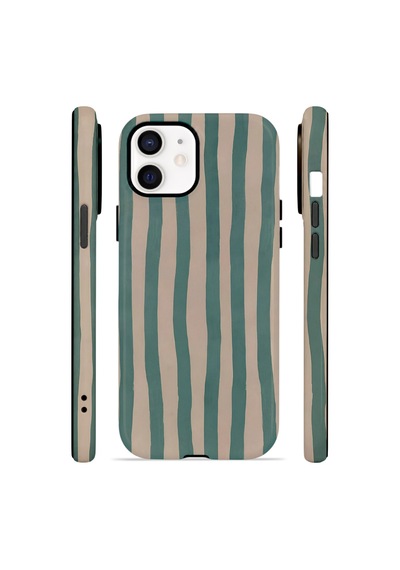 Apple iPhone Uyumlu 11 Vorian Çift Katmanlı Magsafe Kılıf Sage Riviera Stripe