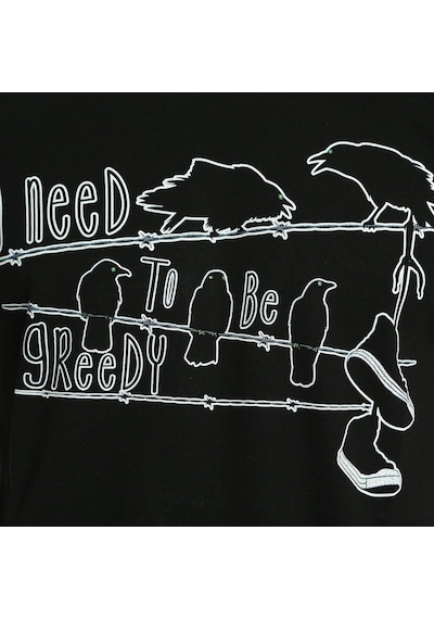 Bant Giyim - Teldeki Kuzgunlar Siyah Erkek T-Shirt Tişört