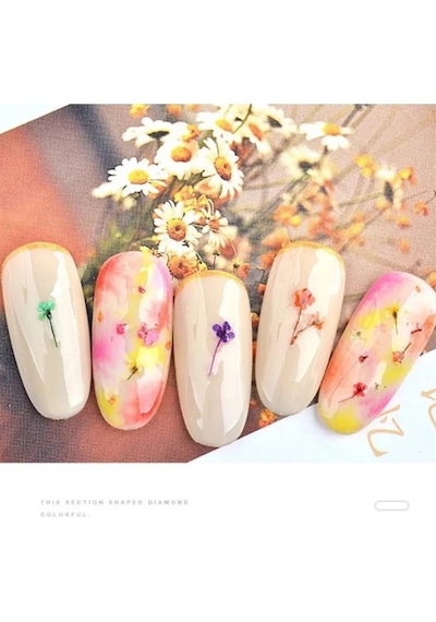 Nail Art Kurutulmuş Çiçek Ng-155