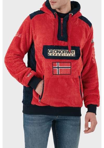 Norway Geographical Erkek Sweat Gymclasssherco Kırmızı Kırmızı