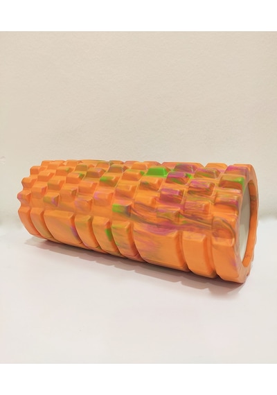 Gymo Pro Series Foam Roller Pilates Masaj Rulosu Kamuflaj Turuncu