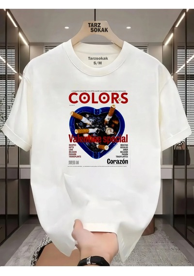 Startmore Unisex Colots Valentine T-shirt Beyaz